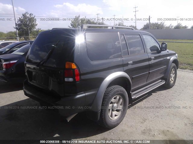 JA4LS31H21P002025 - 2001 MITSUBISHI MONTERO SPORT XLS შავი ფოტო 4