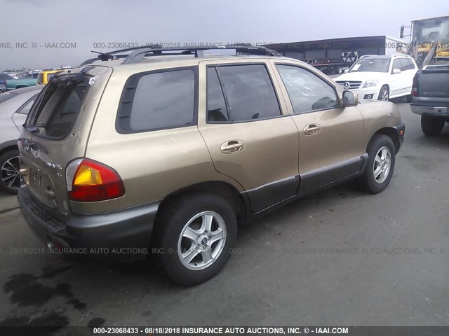 KM8SC73D84U760047 - 2004 HYUNDAI SANTA FE GLS/LX GOLD photo 4