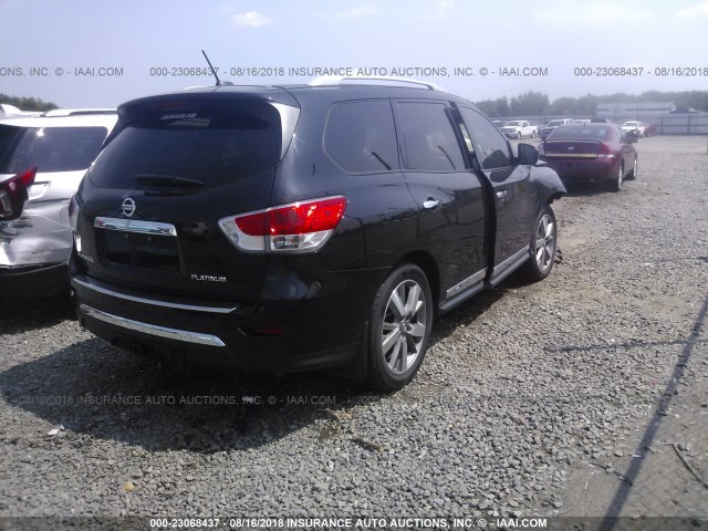 5N1AR2MN1FC646422 - 2015 NISSAN PATHFINDER S/SV/SL/PLATINUM BLACK photo 4