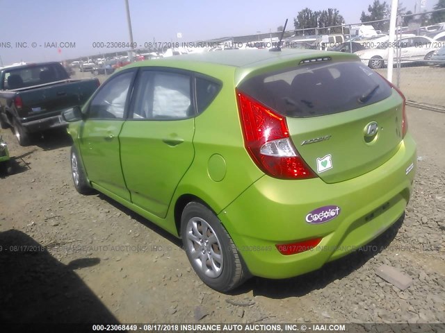 KMHCT5AE1CU012145 - 2012 HYUNDAI ACCENT GLS/GS GREEN photo 3