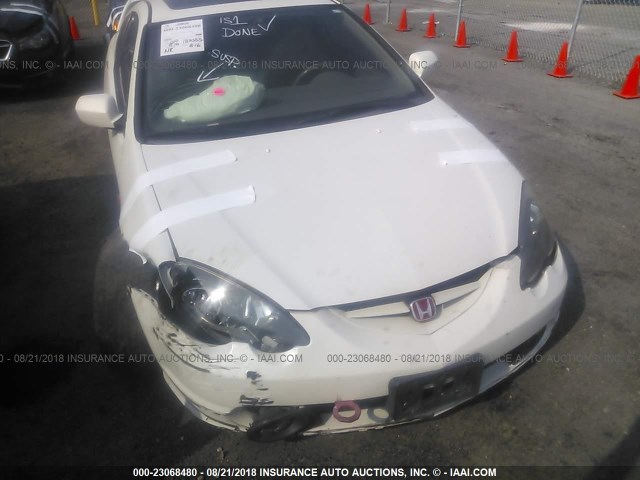 JH4DC53094S017857 - 2004 ACURA RSX TYPE-S WHITE photo 6