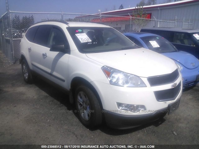 1GNLREED7AJ213493 - 2010 CHEVROLET TRAVERSE LS WHITE photo 1