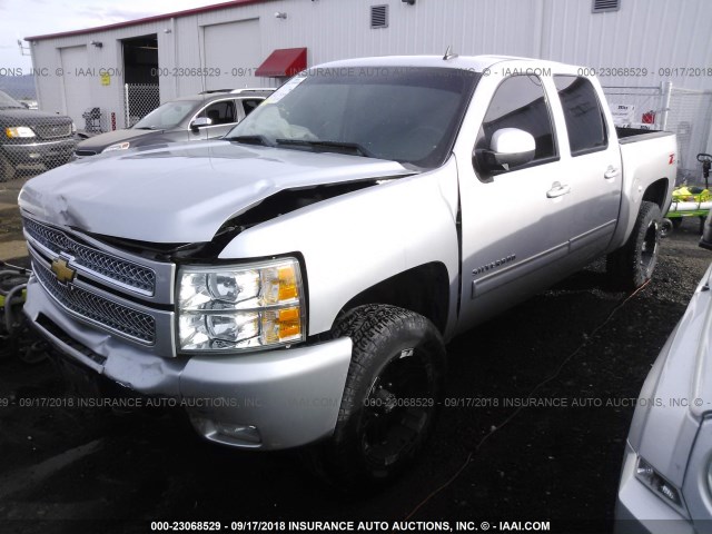 1GCPKTE77CF131766 - 2012 CHEVROLET SILVERADO K1500 LTZ SILVER photo 2