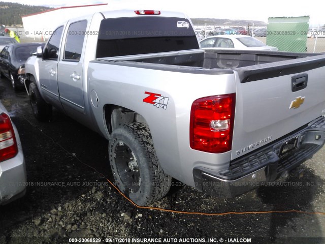 1GCPKTE77CF131766 - 2012 CHEVROLET SILVERADO K1500 LTZ SILVER photo 3