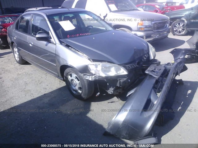 JHMES96605S021408 - 2005 HONDA CIVIC HYBRID GRAY photo 1