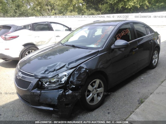 1G1PC5SB4D7141838 - 2013 CHEVROLET CRUZE LT GRAY photo 2