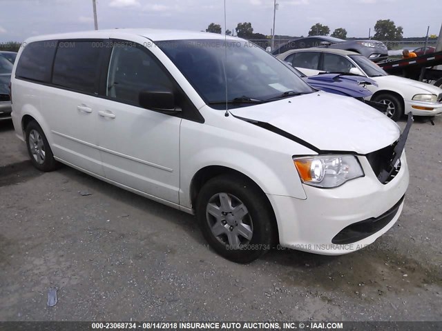 2C4RDGBG3CR351641 - 2012 DODGE GRAND CARAVAN SE WHITE photo 1