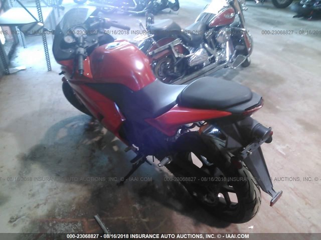 JKAEXMJ149DA31593 - 2009 KAWASAKI EX250 J RED photo 3