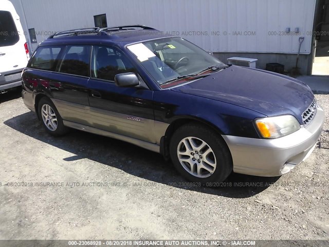 4S3BH675946632780 - 2004 SUBARU LEGACY OUTBACK AWP BLUE photo 1