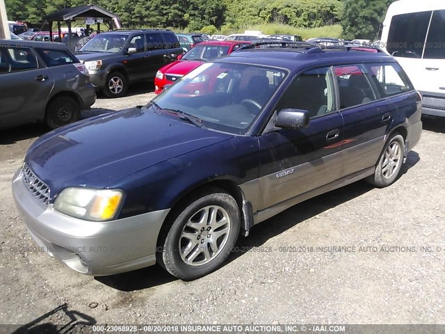 4S3BH675946632780 - 2004 SUBARU LEGACY OUTBACK AWP BLUE photo 2