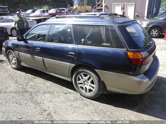 4S3BH675946632780 - 2004 SUBARU LEGACY OUTBACK AWP BLUE photo 3