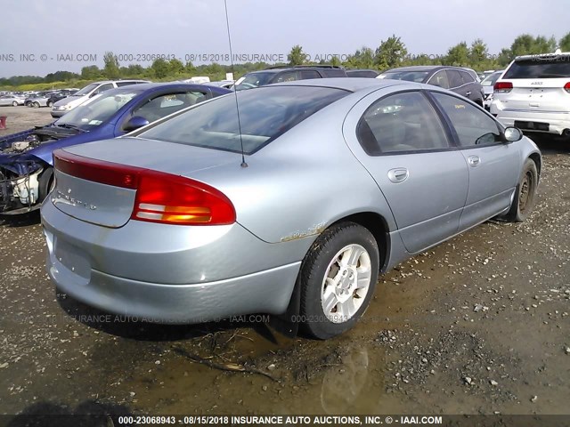 2B3HD46R84H647799 - 2004 DODGE INTREPID SE BLUE photo 4