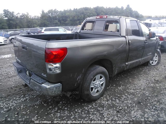 5TBBV54128S517313 - 2008 TOYOTA TUNDRA DOUBLE CAB/DOUBLE CAB SR5 BROWN photo 4
