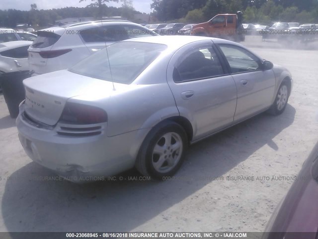 1B3EL46R16N234266 - 2006 DODGE STRATUS SXT SILVER photo 4