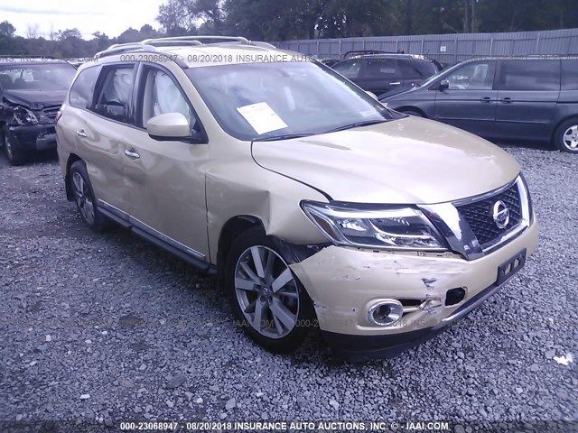 5N1AR2MM3DC629982 - 2013 NISSAN PATHFINDER S/SV/SL/PLATINUM Champagne photo 1
