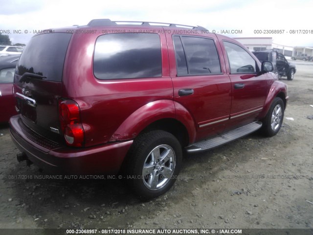 1D8HB58266F153523 - 2006 DODGE DURANGO LIMITED RED photo 4