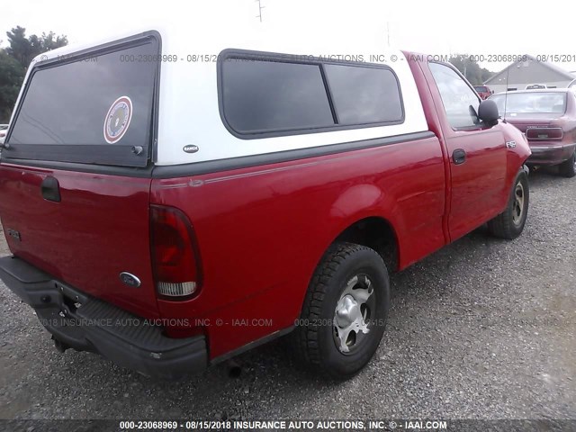 2FTRF17254CA29866 - 2004 FORD F-150 HERITAGE CLASSIC RED photo 4