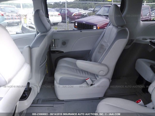 5TDYK3DC9CS212934 - 2012 TOYOTA SIENNA XLE/LIMITED GRAY photo 8