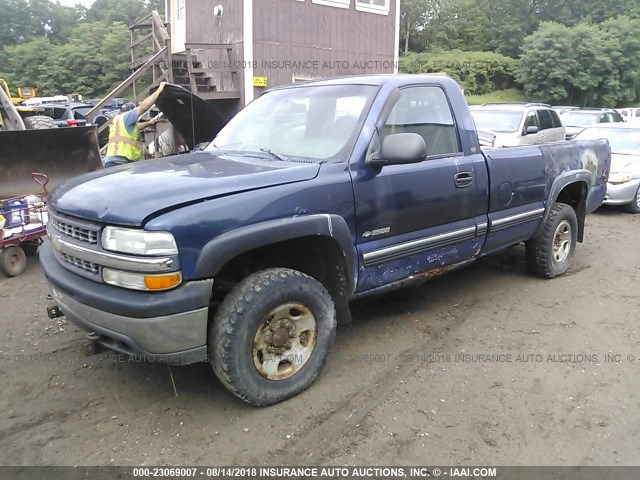 1GCGK24U5YE269790 - 2000 CHEVROLET SILVERADO K2500 BLUE photo 2