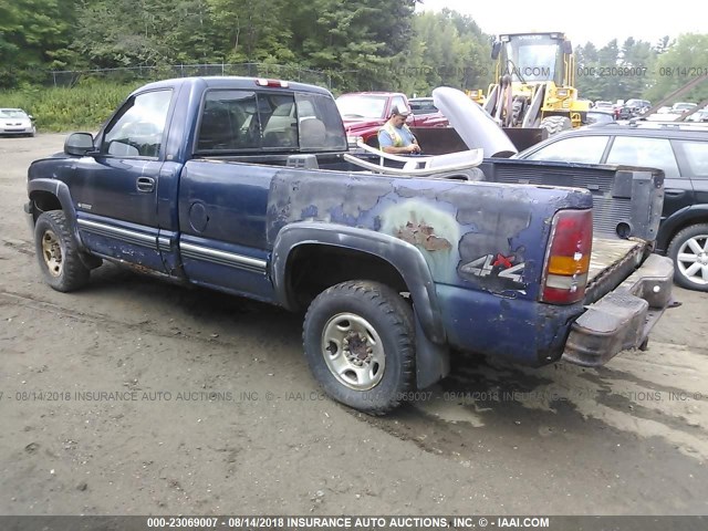 1GCGK24U5YE269790 - 2000 CHEVROLET SILVERADO K2500 BLUE photo 3