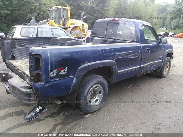 1GCGK24U5YE269790 - 2000 CHEVROLET SILVERADO K2500 BLUE photo 4