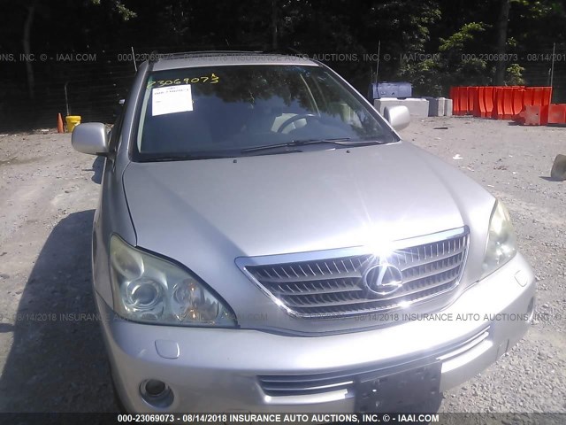 JTJHW31UX60007418 - 2006 LEXUS RX 400 SILVER photo 6