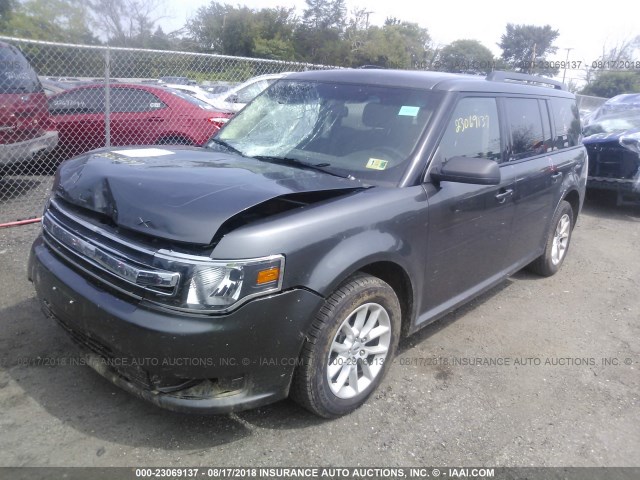 2FMGK5B86FBA14383 - 2015 FORD FLEX SE GRAY photo 2