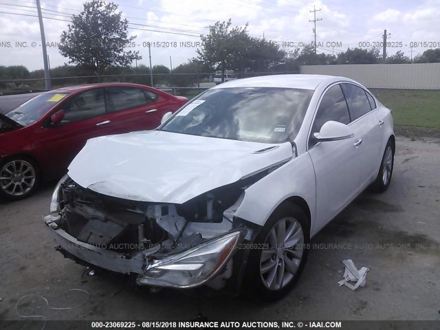 2G4GN5EX7E9205892 - 2014 BUICK REGAL PREMIUM WHITE photo 2