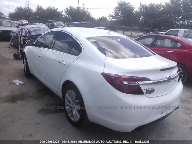 2G4GN5EX7E9205892 - 2014 BUICK REGAL PREMIUM WHITE photo 3