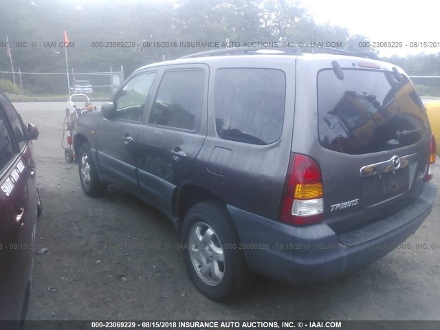 4F2YZ02B64KM12344 - 2004 MAZDA TRIBUTE DX GRAY photo 3