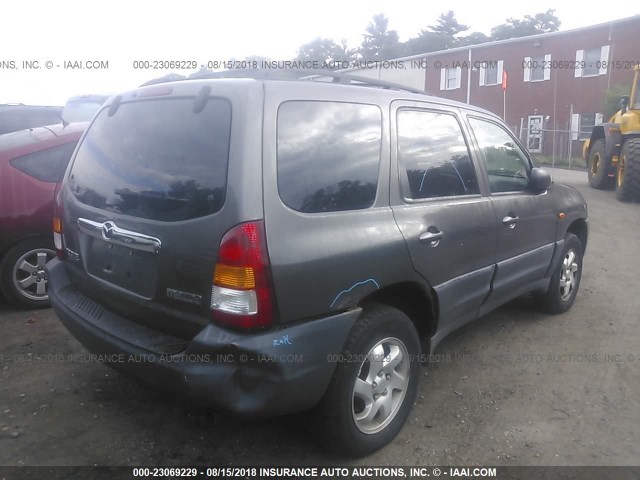 4F2YZ02B64KM12344 - 2004 MAZDA TRIBUTE DX GRAY photo 4