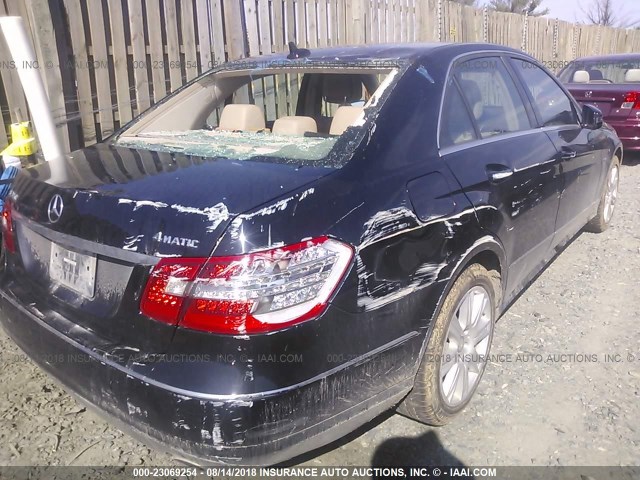 WDDHF8JB7CA564846 - 2012 MERCEDES-BENZ E 350 4MATIC BLACK photo 4