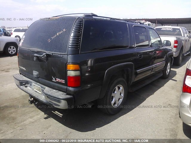 3GKFK16Z35G142270 - 2005 GMC YUKON XL K1500 BLACK photo 4