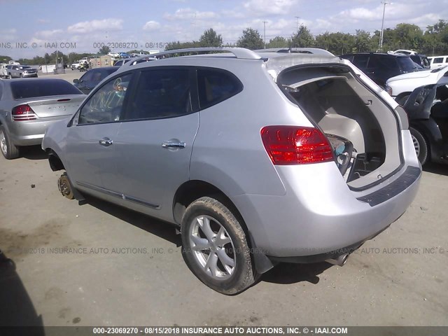 JN8AS5MT0DW028727 - 2013 NISSAN ROGUE S/SV SILVER photo 3