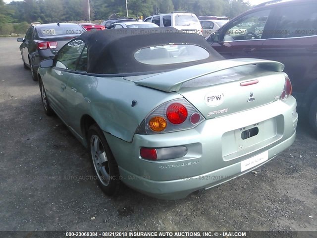 4A3AE45G43E139488 - 2003 MITSUBISHI ECLIPSE SPYDER GS 绿色 照片 3