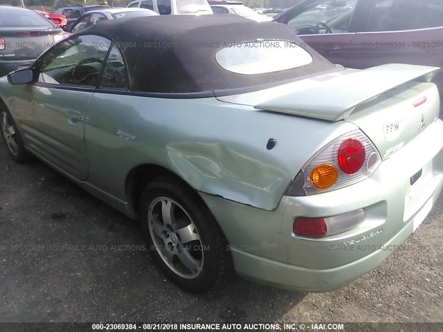 4A3AE45G43E139488 - 2003 MITSUBISHI ECLIPSE SPYDER GS 绿色 照片 6