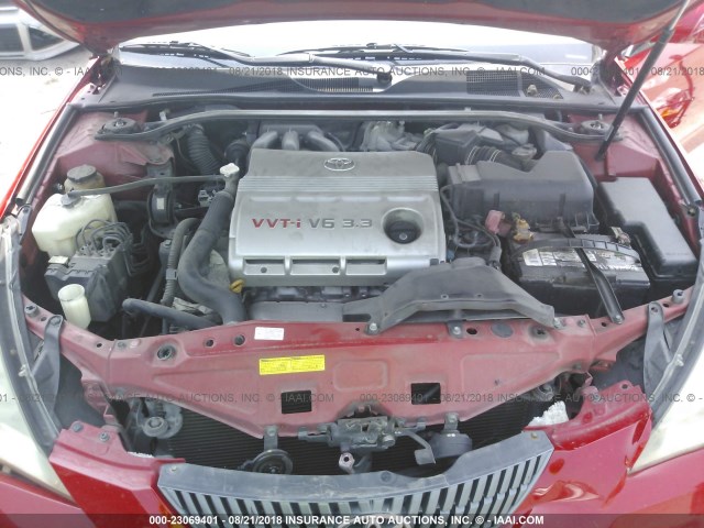 4T1FA38P05U063153 - 2005 TOYOTA CAMRY SOLARA SE/SLE Qırmızı foto 10