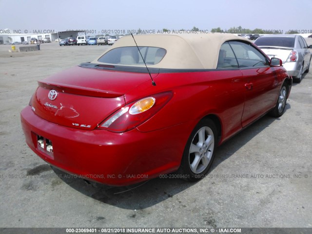 4T1FA38P05U063153 - 2005 TOYOTA CAMRY SOLARA SE/SLE Qırmızı foto 4