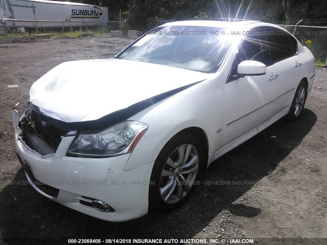 JNKBY01F08M551343 - 2008 INFINITI M45 WHITE photo 2