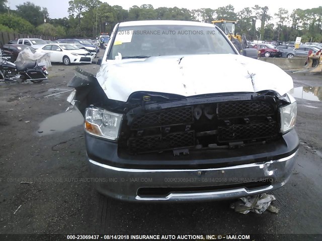 1C6RD6FPXCS175259 - 2012 DODGE RAM 1500 ST WHITE photo 6