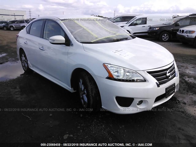 3N1AB7AP0FY314736 - 2015 NISSAN SENTRA S/SV/SR/SL WHITE photo 1