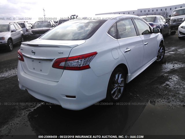 3N1AB7AP0FY314736 - 2015 NISSAN SENTRA S/SV/SR/SL WHITE photo 4