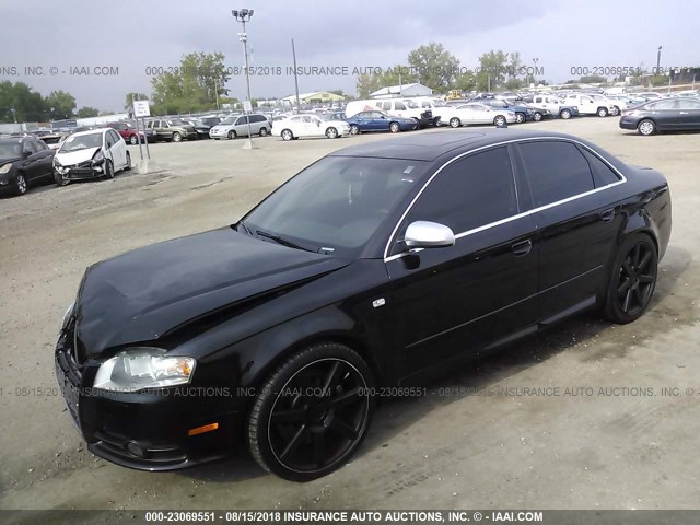 WAUGL78E57A129481 - 2007 AUDI NEW S4 QUATTRO BLACK photo 2