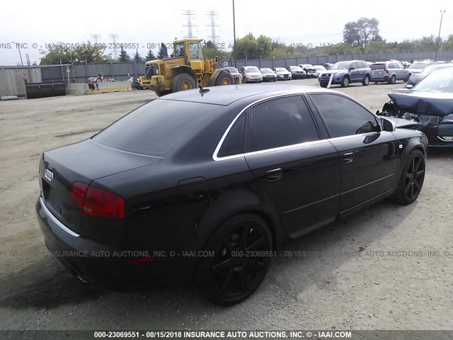 WAUGL78E57A129481 - 2007 AUDI NEW S4 QUATTRO BLACK photo 4