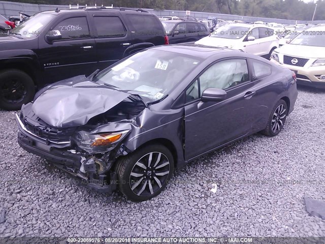 2HGFG3B09FH525441 - 2015 HONDA CIVIC EXL 灰色 照片 2