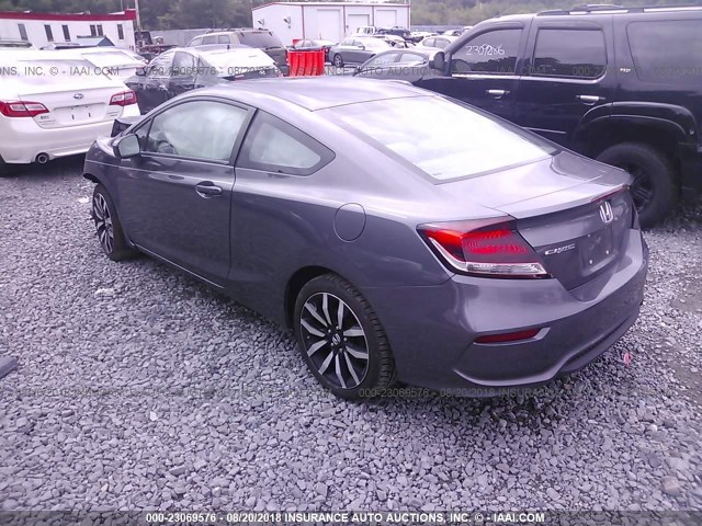 2HGFG3B09FH525441 - 2015 HONDA CIVIC EXL 灰色 照片 3