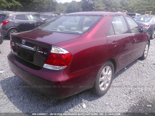 4T1BE30K26U155398 - 2006 TOYOTA CAMRY LE/XLE/SE Қызыл фото 4