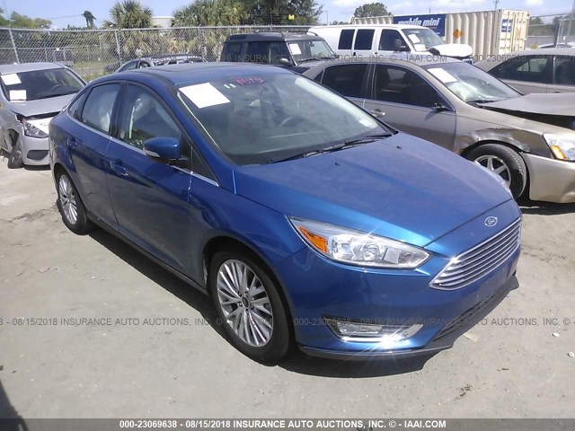 1FADP3J2XJL316901 - 2018 FORD FOCUS TITANIUM BLUE photo 1