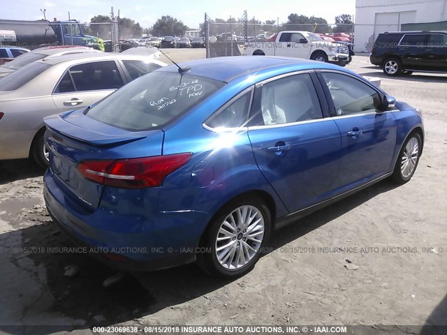 1FADP3J2XJL316901 - 2018 FORD FOCUS TITANIUM BLUE photo 4