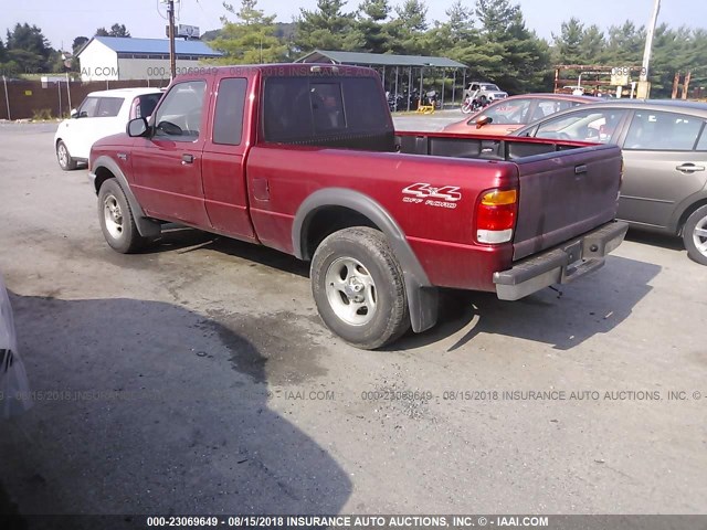 1FTZR15X4XPB45102 - 1999 FORD RANGER SUPER CAB RED photo 3